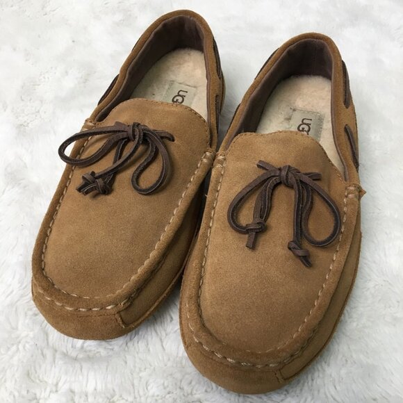 UGG 1005350 Men\'s Slip On Moccasin Loafers Chestnut Brown Suede Shoes Size 8 main image 8